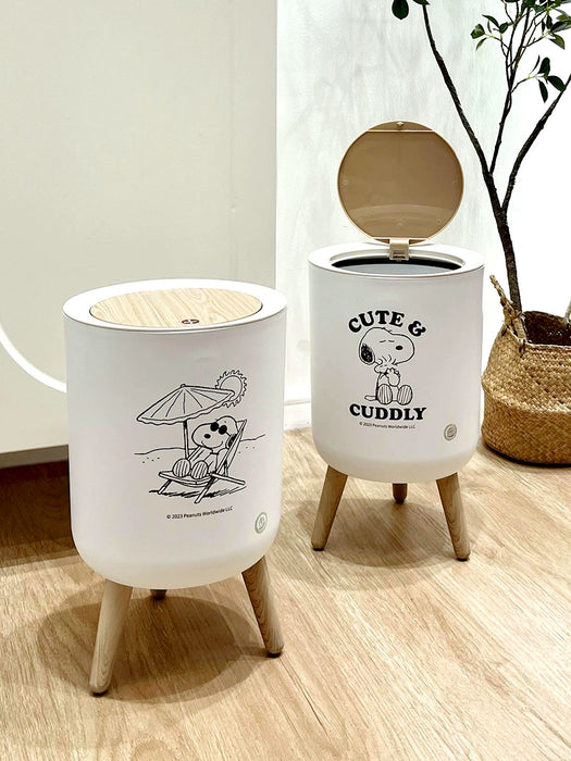 Log Style Household Bedroom Floor Wastebasket Trash Can