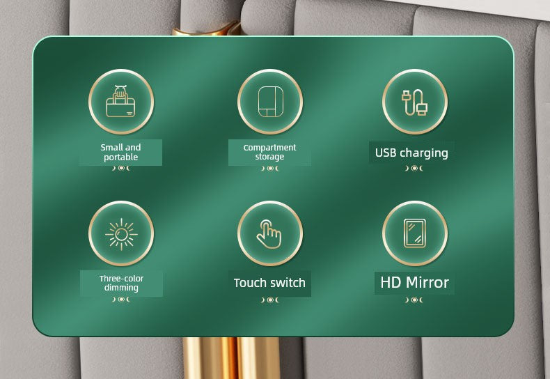 Carry Foldable Storage Box Dormitory Students Cosmetic Mirror