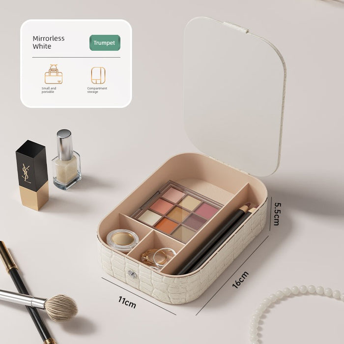 Carry Foldable Storage Box Dormitory Students Cosmetic Mirror