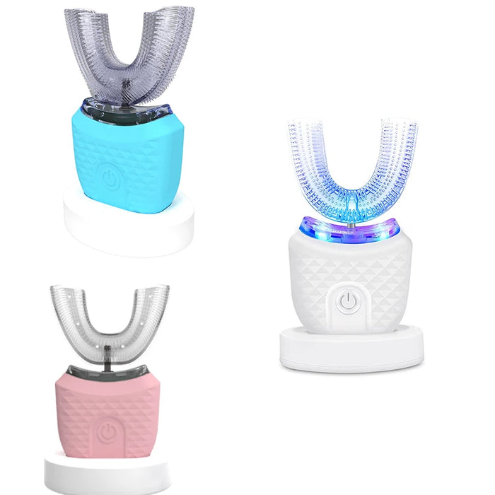New Smart Rechargeable U-shaped Silicone Electric Toothbrush 360 Home Travel Electric Toothbrush
