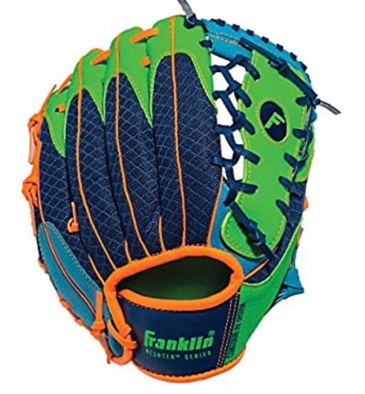 Arrives in 2 days For Kids Franklin Sports Teeball Meshtek Gloves, Navy/Lime/Orange, Right Hand Throw, 9.5-Inch - Great Stuff OnlineGreat Stuff Online