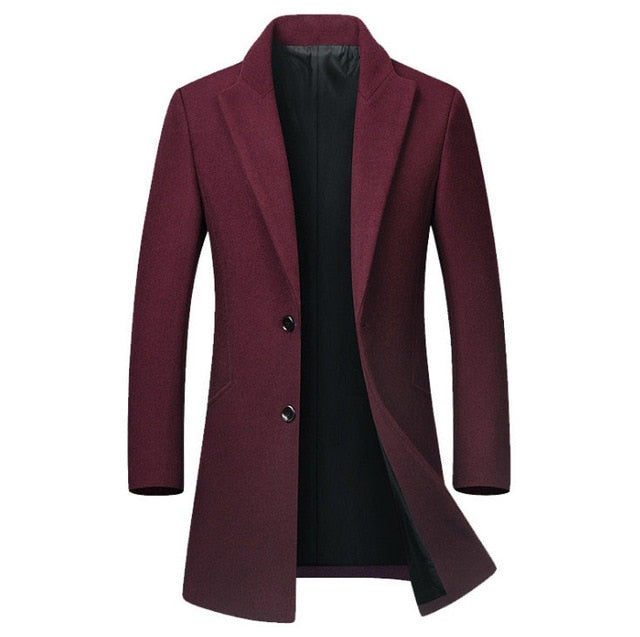 Mens Winter Wool Jacket - Great Stuff OnlineGreat Stuff Online wine red / L