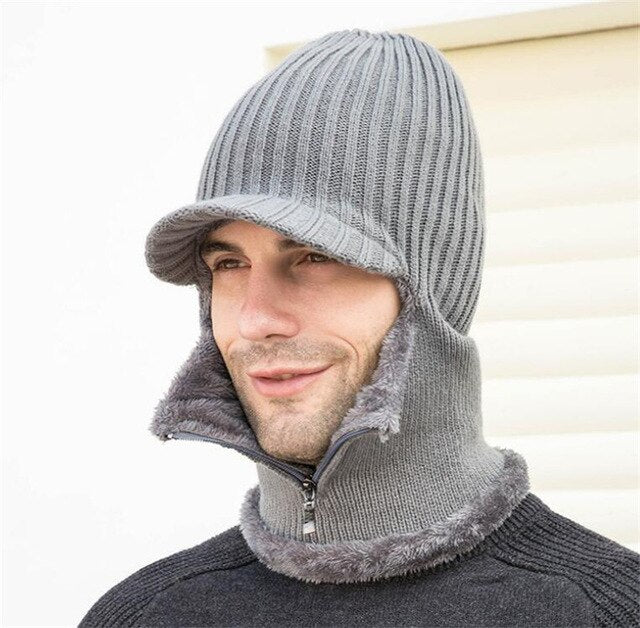 Zip Hooded Scarf Men Women - Great Stuff OnlineGreat Stuff Online Gray / One Size