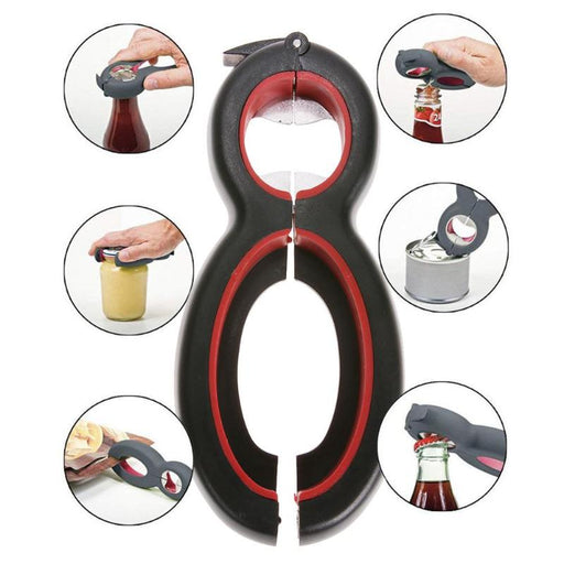 6 in 1 Multi Function Can Beer Bottle Opener All in One Jar Gripper Can Beer Lid Twist Off Jar Wine Opener Claw VIP Dropship - Great Stuff OnlineGreat Stuff Online