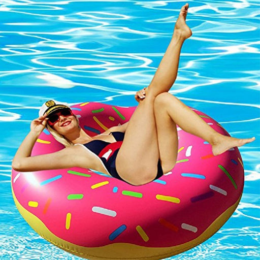 Rooxin Inflatable Donut Swimming Ring for Pool Float Mattress Swimming Pool Thickened PVC Summer Floating Ring Seat Toys - Great Stuff OnlineGreat Stuff Online