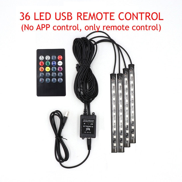 Car Interior Led Tights - Great Stuff OnlineGreat Stuff Online 36 USB RC / China