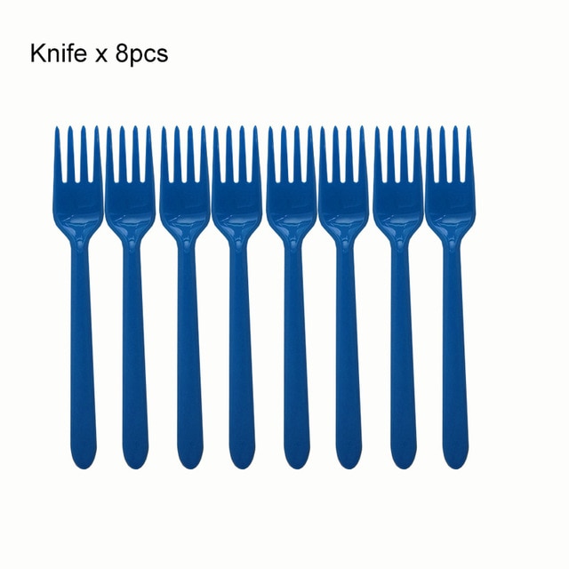 Decorations Sets with Balloon Disposable Tableware Chanukah Party Supplies - Great Stuff OnlineGreat Stuff Online Blue-Fork