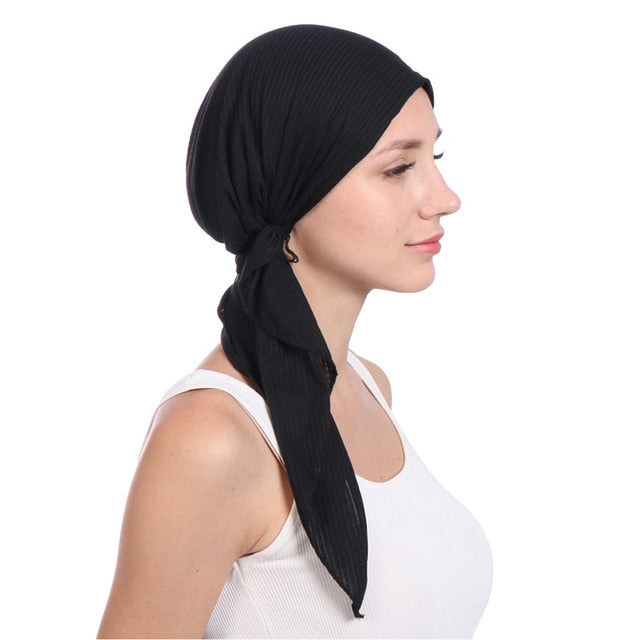 Super Comfortable Tichel - Great Stuff OnlineGreat Stuff Online Black(Long)
