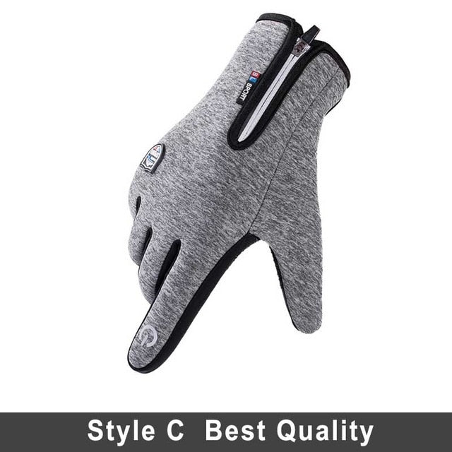 Waterproof Winter Warm Gloves Snow Ski Touch Screen Gloves - Great Stuff OnlineGreat Stuff Online C Grey 2 / XL