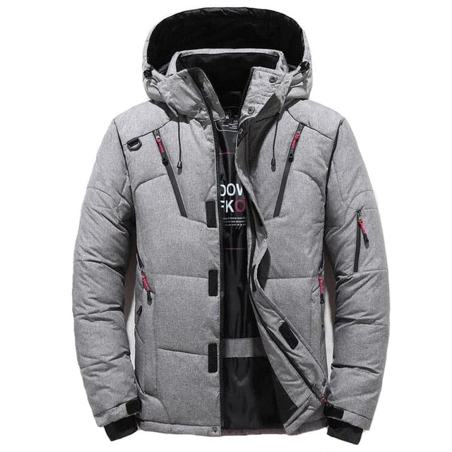 Men Casual White Duck Down Coat - Great Stuff OnlineGreat Stuff Online 1987 grey / XXXL