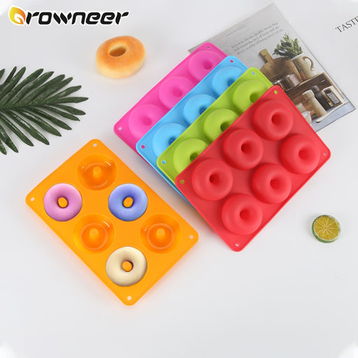 6 Donut Mold Silicone Non-stick Baking Tray Heat-resistant Reusable Folded Donuts Maker - Great Stuff OnlineGreat Stuff Online