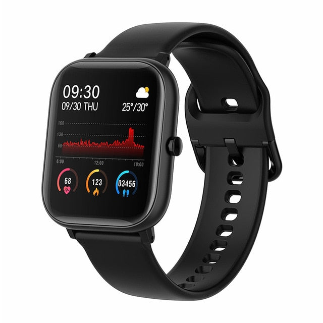 Smart Watch Men Women 1.4 Inch Fitness Tracker Full Touch Screen Waterproof Heart Rate Monitor for iOS Android - Great Stuff OnlineGreat Stuff Online black