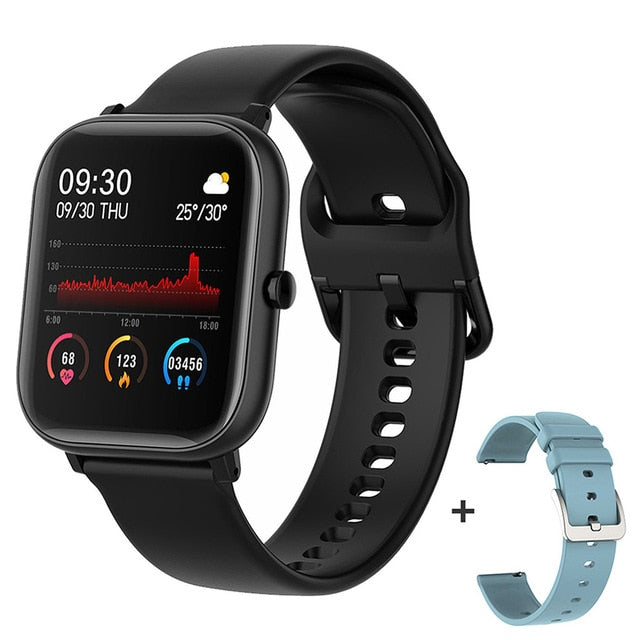 Smart Watch Men Women 1.4 Inch Fitness Tracker Full Touch Screen Waterproof Heart Rate Monitor for iOS Android - Great Stuff OnlineGreat Stuff Online black with a strap 4
