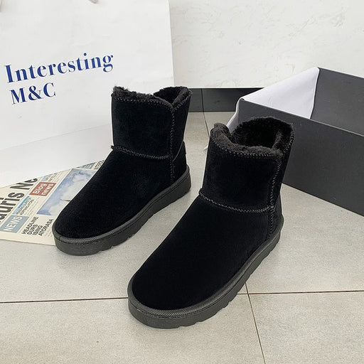 Women Snow Boots Plush Warm Winter Non-slip Ankle Boots for Women - Great Stuff OnlineGreat Stuff Online Black / 9