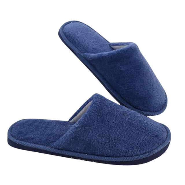 Winter Indoor Women Slippers Soft Cotton Non-slip - Great Stuff OnlineGreat Stuff Online Navy Blue / 10