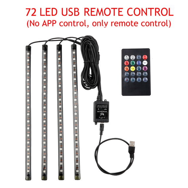 Car Interior Led Tights - Great Stuff OnlineGreat Stuff Online 72 USB RC / China