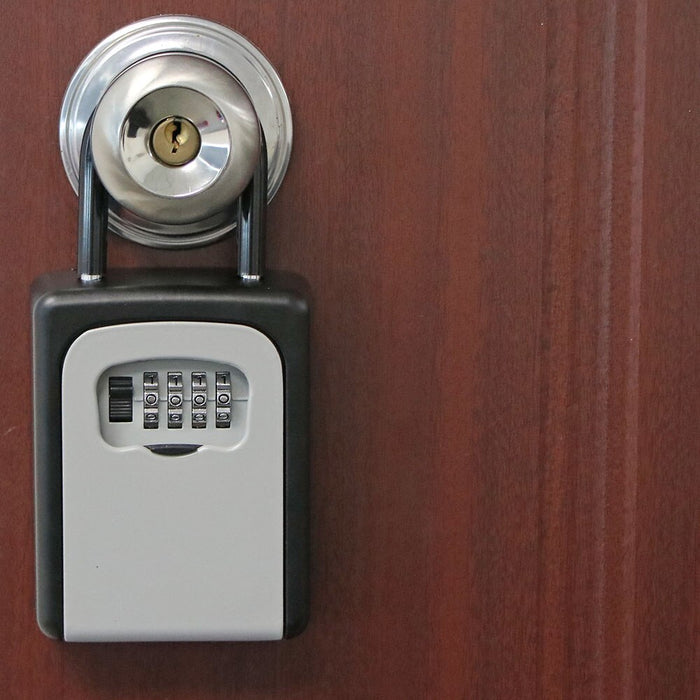 Outdoor Safe Key Box Key Storage Organizer With 4 Digit Wall Mounted Combination Password Keys Hook Organizer Boxes - Great Stuff OnlineGreat Stuff Online
