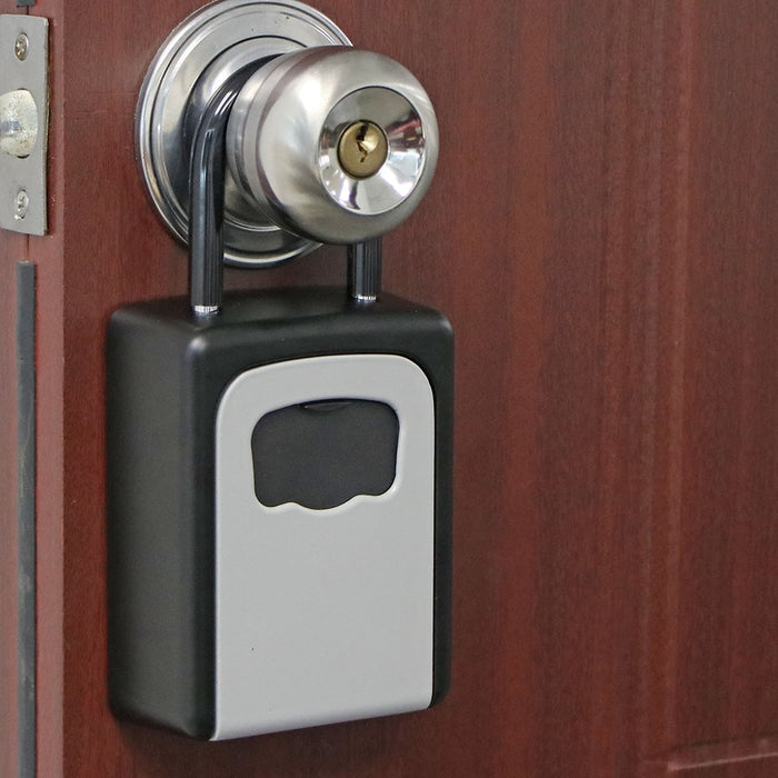 Outdoor Safe Key Box Key Storage Organizer With 4 Digit Wall Mounted Combination Password Keys Hook Organizer Boxes - Great Stuff OnlineGreat Stuff Online