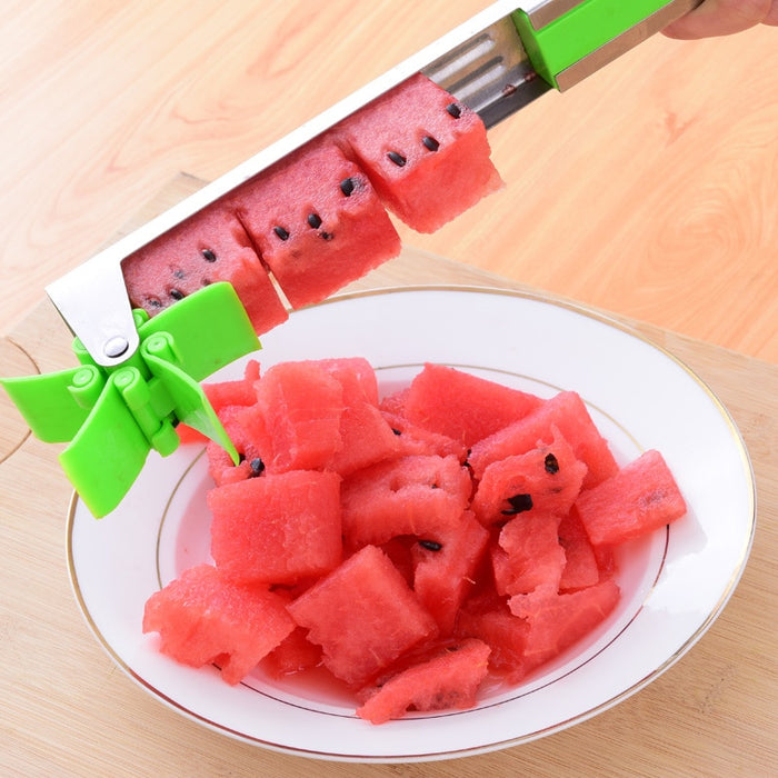 Watermelon Windmill Cutter Slicer, Stainless Steel Shape Fruit Tools Quickly Cut Tool Kitchen Gadgets - Great Stuff OnlineGreat Stuff Online