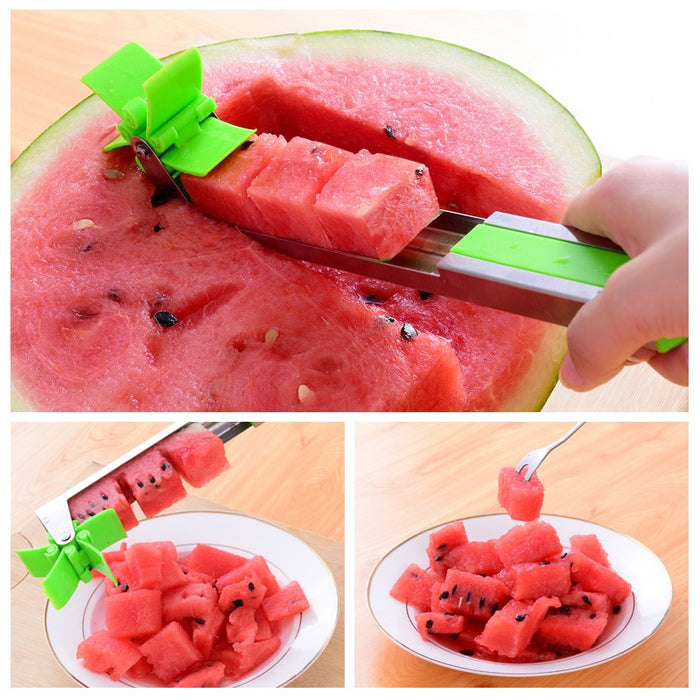 Watermelon Windmill Cutter Slicer, Stainless Steel Shape Fruit Tools Quickly Cut Tool Kitchen Gadgets - Great Stuff OnlineGreat Stuff Online
