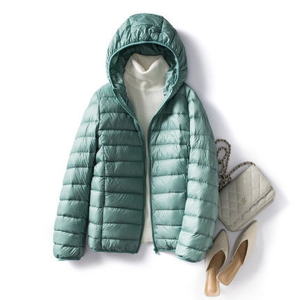 Women's Portable Ultralight Thin Duck Down Jacket - Great Stuff OnlineGreat Stuff Online sky blue / XXXL