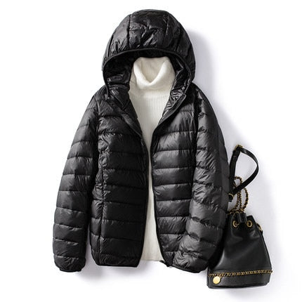 Women's Portable Ultralight Thin Duck Down Jacket - Great Stuff OnlineGreat Stuff Online Black / XXXL