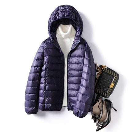Women's Portable Ultralight Thin Duck Down Jacket - Great Stuff OnlineGreat Stuff Online NAVYBLUE / M