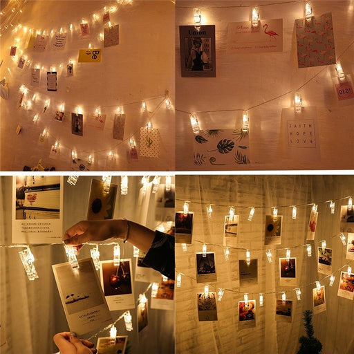 light 2M 6.5FT 1M 3.3FT LED Garland Lights Photo Clip Fairy LED String Lights - Great Stuff OnlineGreat Stuff Online