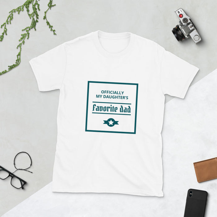 Officially My Daughters Favorite Dad Short-Sleeve Unisex T-Shirt - Great Stuff OnlineGreat Stuff Online S