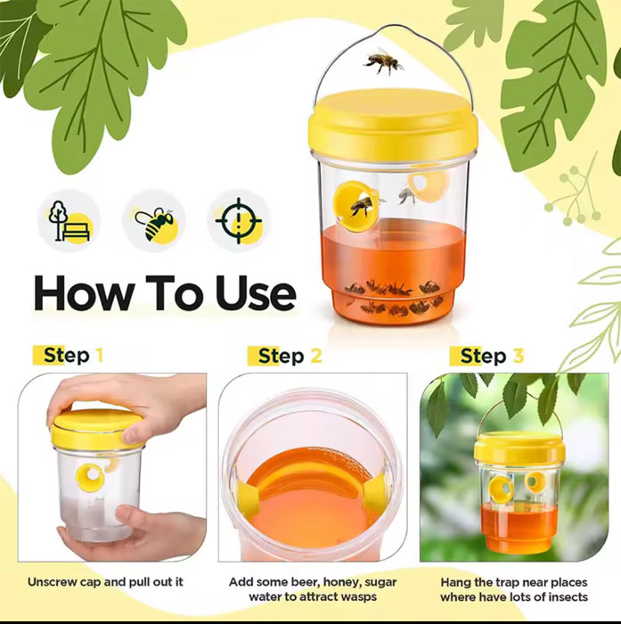 Reusable Bee, Wasp & Hornet Trap – Non-Toxic Outdoor Pest Control