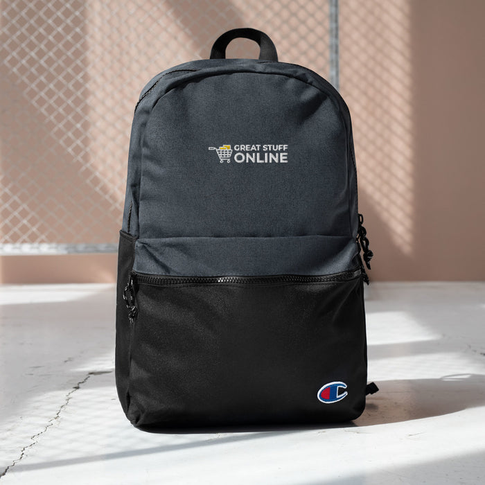 GSO X Champion Embroidered Backpack - Great Stuff OnlineGreat Stuff Online