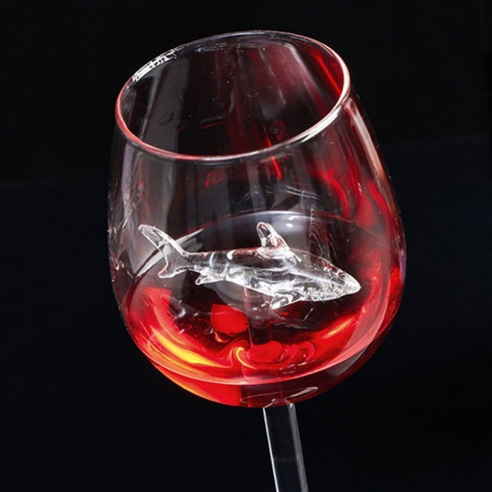 Crystal Party Wedding Flutes Glass Wine Glasses Cup Shark Inside Wine Bottle Hand Blown Wine Glasses - Great Stuff OnlineGreat Stuff Online
