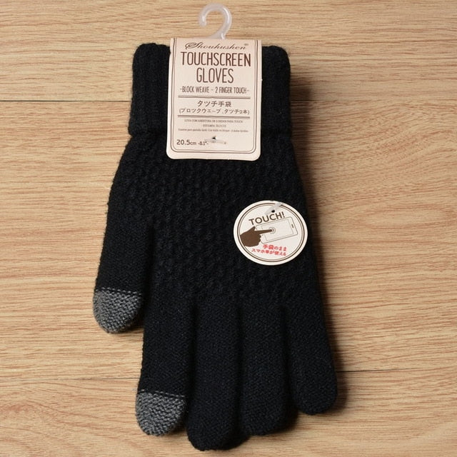 Women's Cashmere Knitted Winter Gloves - Great Stuff OnlineGreat Stuff Online Style 1 Black / One Size