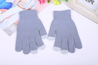 Women's Cashmere Knitted Winter Gloves - Great Stuff OnlineGreat Stuff Online Style 2 Grey / One Size