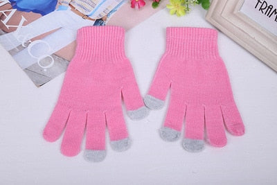 Women's Cashmere Knitted Winter Gloves - Great Stuff OnlineGreat Stuff Online Style 2 Pink / One Size