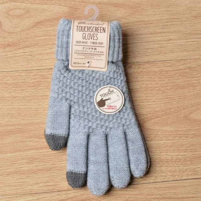 Women's Cashmere Knitted Winter Gloves - Great Stuff OnlineGreat Stuff Online Style 1 Grey / One Size