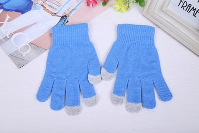 Women's Cashmere Knitted Winter Gloves - Great Stuff OnlineGreat Stuff Online Style 2 Blue / One Size