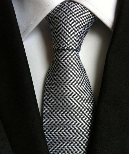 Ties Fashion Neckties Classic Men's Stripe Yellow Navy Blue Wedding Ties Jacquard Woven 100% Silk Men Solid Tie Polka Dots Neck Ties - Great Stuff OnlineGreat Stuff Online Grey