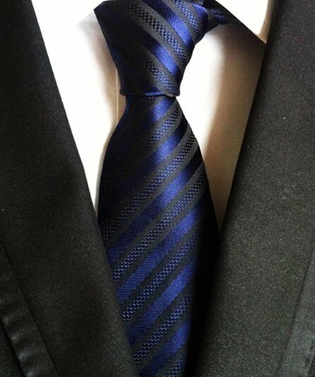 Ties Fashion Neckties Classic Men's Stripe Yellow Navy Blue Wedding Ties Jacquard Woven 100% Silk Men Solid Tie Polka Dots Neck Ties - Great Stuff OnlineGreat Stuff Online