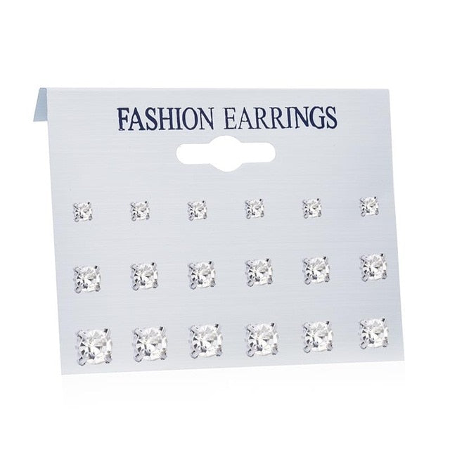 FNIO Women's Earrings Set Pearl Earrings For Women Bohemian Fashion Jewelry 2020 Geometric Crystal Heart Stud Earrings - Great Stuff OnlineGreat Stuff Online LNI391-2