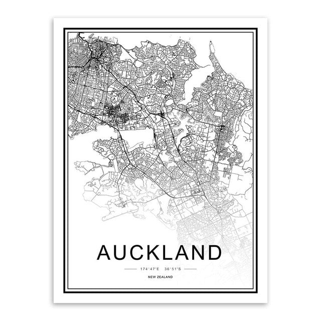 bee trap Black White Custom World City Map Paris London New York Posters Nordic Living Room Wall Art Pictures Home Decor Canvas Paintings - Great Stuff OnlineGreat Stuff Online 15x20 cm No Frame / AUCKLAND