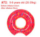 Rooxin Inflatable Donut Swimming Ring for Pool Float Mattress Swimming Pool Thickened PVC Summer Floating Ring Seat Toys - Great Stuff OnlineGreat Stuff Online 5-9 years