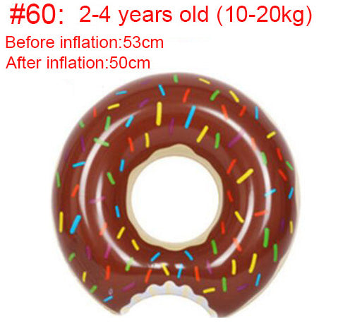Rooxin Inflatable Donut Swimming Ring for Pool Float Mattress Swimming Pool Thickened PVC Summer Floating Ring Seat Toys - Great Stuff OnlineGreat Stuff Online 2-4 years 2