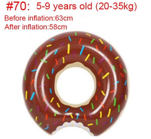Rooxin Inflatable Donut Swimming Ring for Pool Float Mattress Swimming Pool Thickened PVC Summer Floating Ring Seat Toys - Great Stuff OnlineGreat Stuff Online 5-9 years 2
