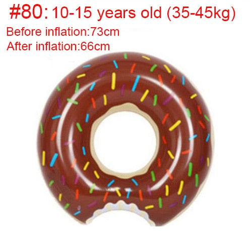 Rooxin Inflatable Donut Swimming Ring for Pool Float Mattress Swimming Pool Thickened PVC Summer Floating Ring Seat Toys - Great Stuff OnlineGreat Stuff Online 10-15 years 2