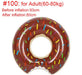 Rooxin Inflatable Donut Swimming Ring for Pool Float Mattress Swimming Pool Thickened PVC Summer Floating Ring Seat Toys - Great Stuff OnlineGreat Stuff Online 60-80kg Adult 2