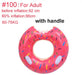 Rooxin Inflatable Donut Swimming Ring for Pool Float Mattress Swimming Pool Thickened PVC Summer Floating Ring Seat Toys - Great Stuff OnlineGreat Stuff Online 60-80kg Adult 3