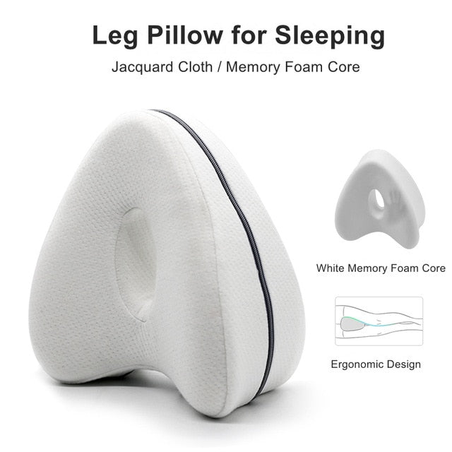 Orthopedic Memory Foam Leg Positioner Pillow Knee Support Cushion - Great Stuff OnlineGreat Stuff Online White no strap
