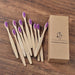 New design mixed color bamboo toothbrush Eco Friendly wooden Tooth Brush Soft bristle Tip Charcoal adults oral care toothbrush - Great Stuff OnlineGreat Stuff Online 10 Piece Purple
