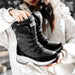 Quality Waterproof Winter Women Boots Keep Warm Mid-Calf Snow Boots Ladies Lace-up - Great Stuff OnlineGreat Stuff Online Black / 9.5